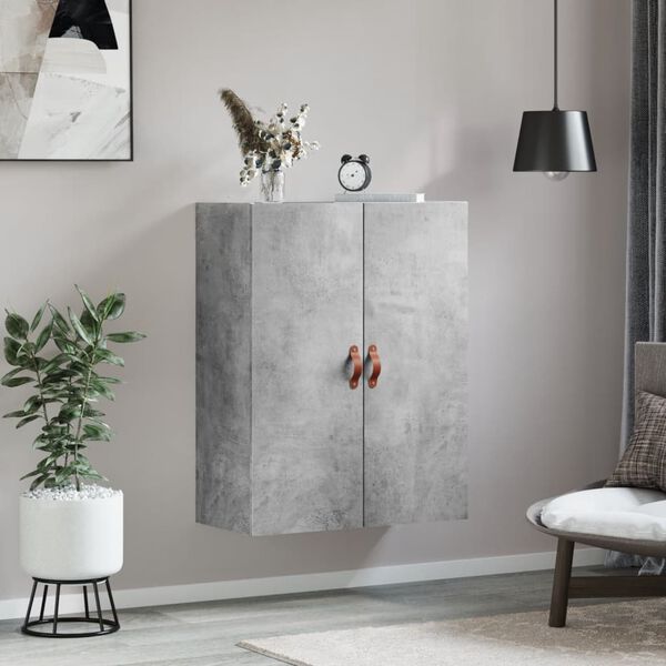 vidaXL Armoire murale gris b&eacute;ton 69,5x34x90 cm