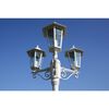 vidaXL Lampadaire de jardin 3 bras 215 cm Blanc Aluminium