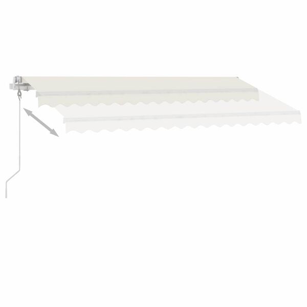 vidaXL Auvent automatique sur pied 400x300 cm Cr&egrave;me
