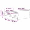 vidaXL Cadre de lit avec tiroir Ch&ecirc;ne noir 100 x 200 cm Pin massif