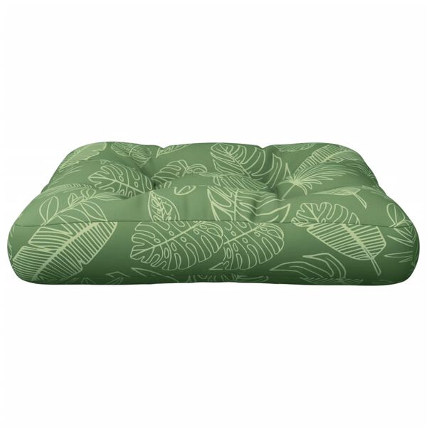 vidaXL Coussin de palette &agrave; motif de feuilles 58x58x10 cm tissu oxford