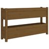 vidaXL Jardinière Marron miel 112x25x66 cm Bois massif de pin