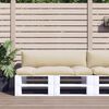 vidaXL Coussins de palette lot de 2 beige tissu