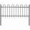 vidaXL Cl&ocirc;ture de jardin BOXTEL avec arceau sup&eacute;rieur en acier 170 x 80 cm noir