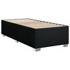 vidaXL Sommier &agrave; lattes de lit avec matelas Noir 100x200 cm Tissu