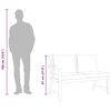 vidaXL Banc de jardin 114,5 cm avec coussin cr&egrave;me Bois solide d'acacia