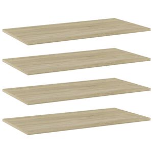 vidaXL Panneau de biblioth&egrave;que 4pcs Ch&ecirc;ne sonoma 80x40x1,5cm Agglom&eacute;r&eacute;