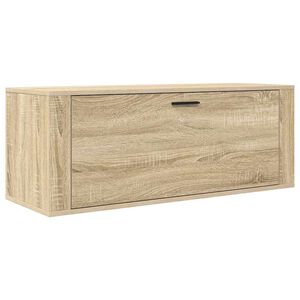 vidaXL Armoire &agrave; chaussures murale Ch&ecirc;ne sonoma 100x35x38 cm