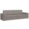 vidaXL Canap&eacute;-Lit Taupe 245 x 78 x 77 cm tissu