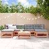 vidaXL Salon de jardin 7 pcs avec coussins bois massif douglas