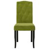 vidaXL Chaises &agrave; manger lot de 6 vert clair velours