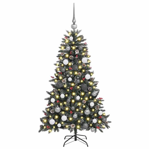 vidaXL Sapin de No&euml;l artificiel Vert 150 cm PVC, plastique et acier