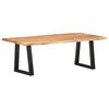 vidaXL Table basse avec bord naturel 115x60x40 cm Bois d'acacia massif