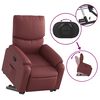 vidaXL Fauteuil inclinable de massage Rouge bordeaux Similicuir