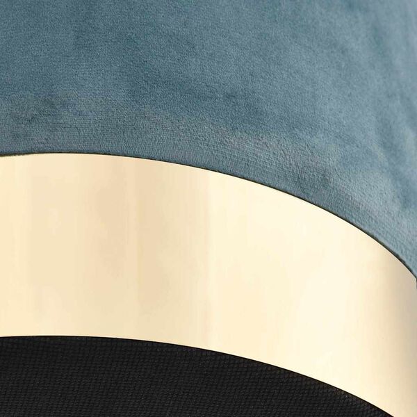 vidaXL Tabouret Bleu clair et doré Velours 28 x 36 cm