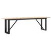vidaXL Table basse cadre en O 160x40x45 cm bois de pin massif et acier