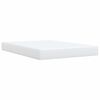 vidaXL Sommier &agrave; lattes de lit avec matelas Blanc 140x190cm Similicuir