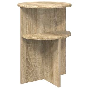 vidaXL Table d'appoint Ch&ecirc;ne Sonoma &Oslash; 39,5 x 55 cm Bois d'ing&eacute;nierie