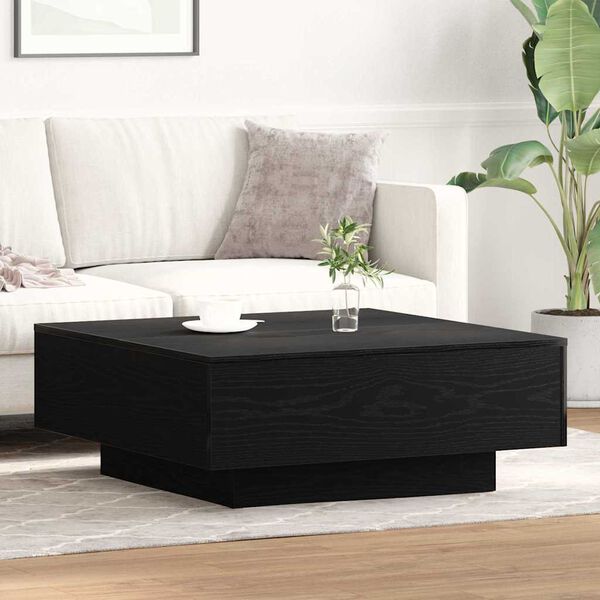 vidaXL Table basse Ch&ecirc;ne noir 80 x 80 x 31 cm