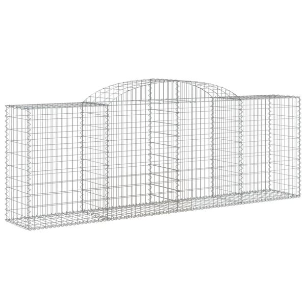 vidaXL Paniers &agrave; gabions arqu&eacute;s 8 pcs 300x50x100/120 cm fer galvanis&eacute;