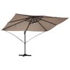 vidaXL Parasol Taupe 351 x 250 x 253 cm Polyester et Aluminium