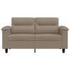 vidaXL Canap&eacute; &agrave; 2 places Taupe 120 cm Tissu microfibre