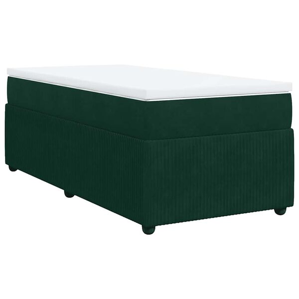 vidaXL Sommier à lattes de lit et matelas Vert foncé 80x200 cm Velours