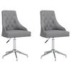 vidaXL Chaises pivotantes &agrave; manger lot de 2 Gris clair Tissu