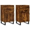 vidaXL Buffets 2 pcs ch&ecirc;ne fum&eacute; 40x35x70 cm bois d'ing&eacute;nierie