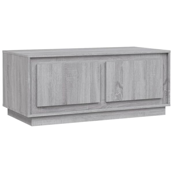 vidaXL Table basse sonoma gris 102x50x44 cm bois d'ingénierie