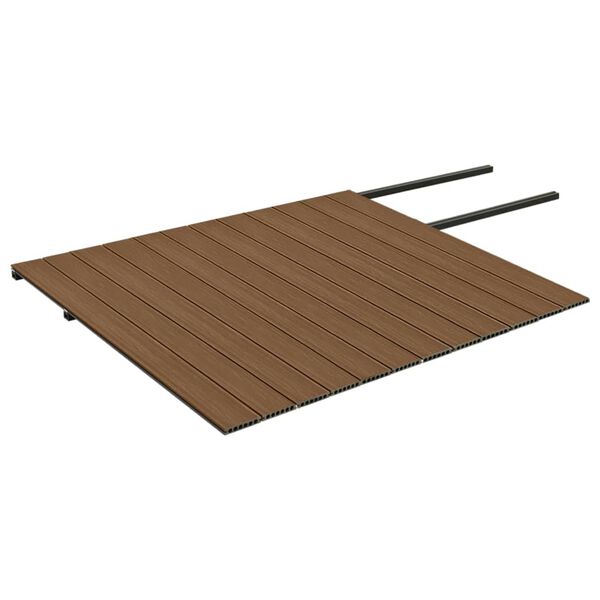 vidaXL Panneaux de terrasse et accessoires WPC Marron/gris 30 m&sup2; 4 m