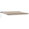 vidaXL Auvent r&eacute;tractable &eacute;lectrique Beige et Anthracite 4 x 2 m