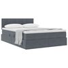 vidaXL Lit de Rangement avec matelas Gris fonc&eacute; 140 x 200 cm Velours
