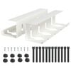 vidaXL Plateau de gestion de c&acirc;bles sous le bureau 2 pc Blanc