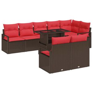vidaXL Ensemble de canap&eacute; de jardin 9 pc 8-Nombre de places