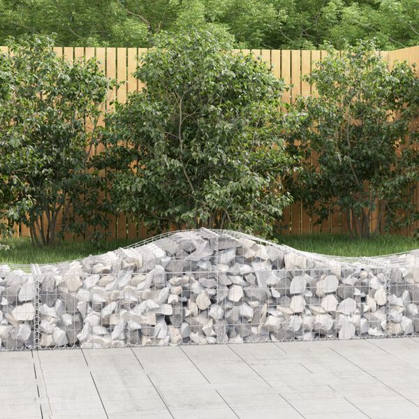 vidaXL Paniers à gabions arqués 12 pcs 200x50x40/60 cm fer galvanisé