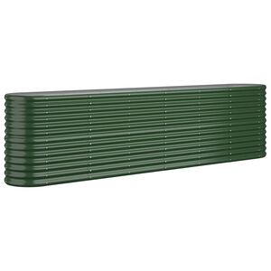 vidaXL Lit sur&eacute;lev&eacute; de jardin Acier galvanis&eacute; 260x40x68 cm Vert