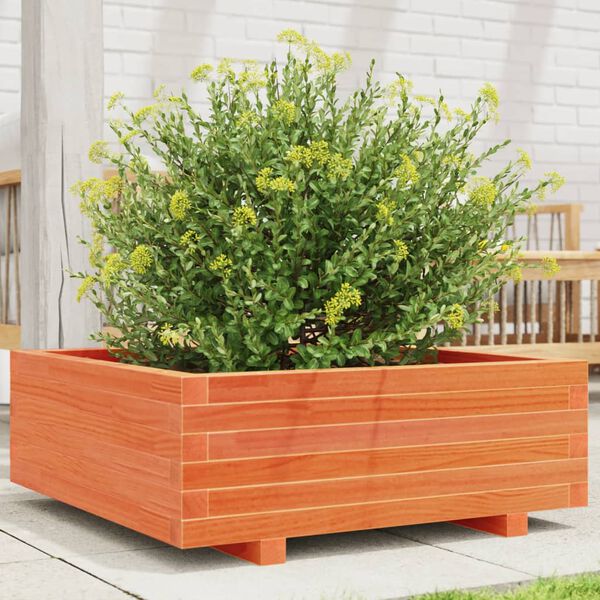 vidaXL Jardini&egrave;re cire marron 70x70x26,5 cm bois de pin massif