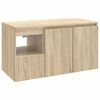 vidaXL Ensemble de mobilier de salle de bain 2 pc Ch&ecirc;ne Sonoma