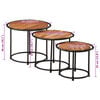 vidaXL Tables gigognes 3 pcs bois massif d'acacia