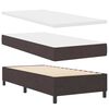 vidaXL Lit &agrave; ressorts avec matelas Marron fonc&eacute; 80 x 200 cm tissu