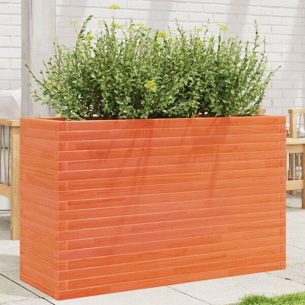 vidaXL Jardini&egrave;re cire marron 110x40x68,5 cm bois de pin massif