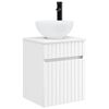 vidaXL Meuble de lavabo mural Blanc 39 x 35 x 63 cm Bois d'ing&eacute;nierie