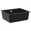 vidaXL &Eacute;vier Noir 530 x 460 mm 80% Quartz et 20% R&eacute;sine