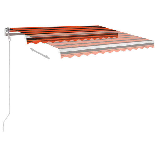 vidaXL Auvent r&eacute;tractable automatique 300x250 cm Orange et marron