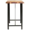 vidaXL Ensemble de bar 9 pcs Bois de r&eacute;cup&eacute;ration et cuir v&eacute;ritable