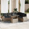 vidaXL Salon de jardin avec coussins 7 pcs gris r&eacute;sine tress&eacute;e
