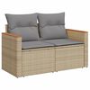 vidaXL Salon de jardin avec coussins 9pcs m&eacute;lange beige r&eacute;sine tress&eacute;e