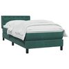 vidaXL Sommier &agrave; lattes de lit et matelas vert fonc&eacute; 100x210cm velours