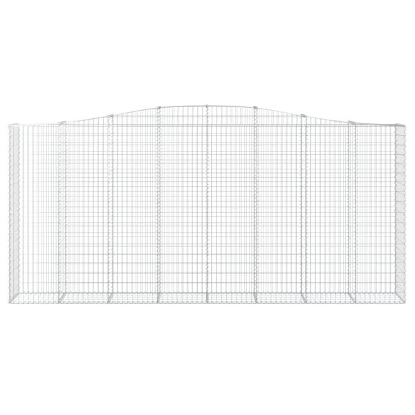 vidaXL Paniers &agrave; gabions arqu&eacute;s 2 pcs 400x50x180/200 cm Fer galvanis&eacute;